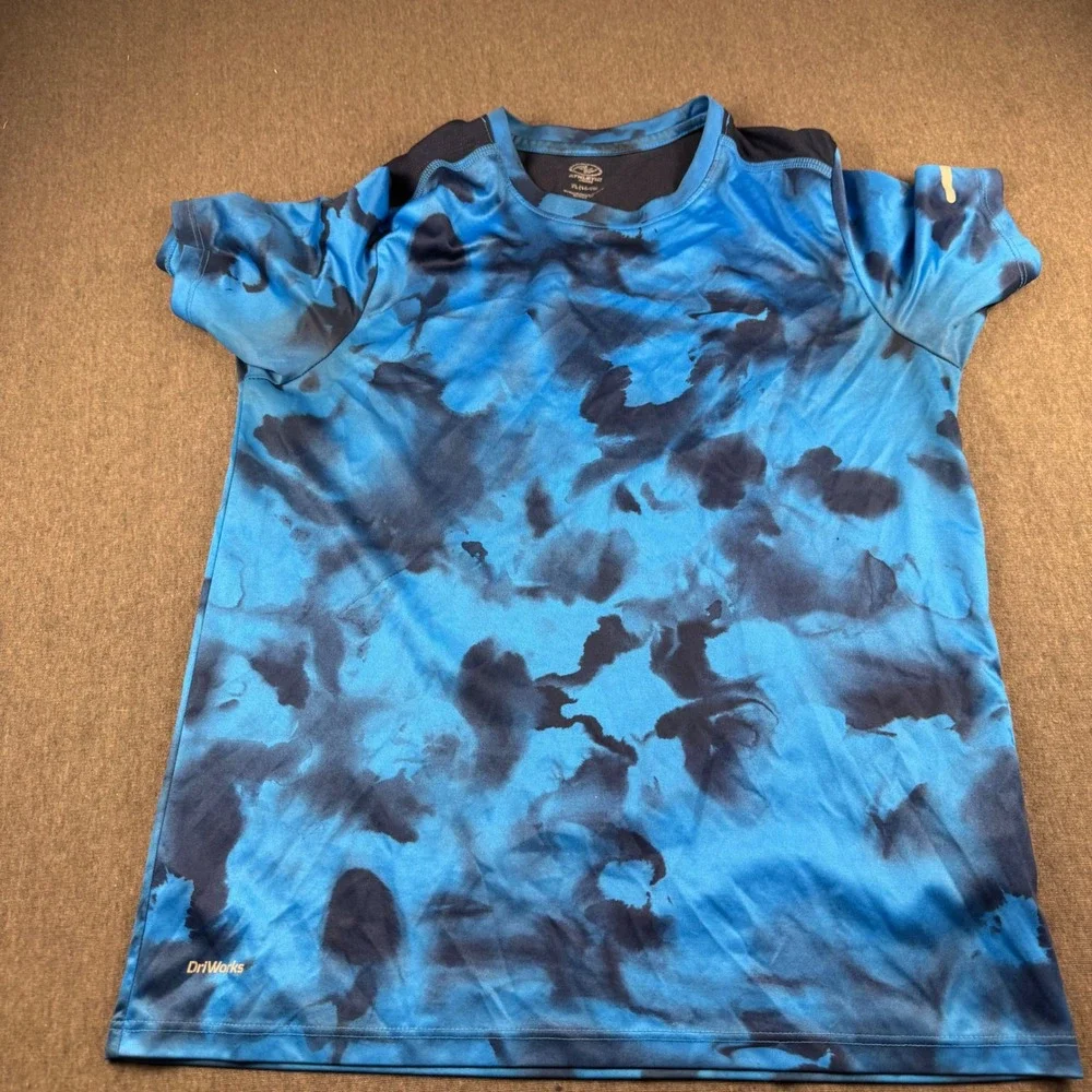 Athletic Works Boys XL 14-16 Active Shirt Tank Set Blue Tie Dye Red Mesh Camo